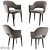 Modern Metal Leg Armchairs by Eero Saarinen 3D model small image 1