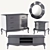 Fleuron Bedside Table 3D model small image 2