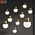 Elegant Gold Mass Pendant Light 3D model small image 1