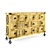 Industrial Mango Wood Buffet with Wheels 3D model small image 1