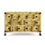 Industrial Mango Wood Buffet with Wheels 3D model small image 2