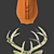 Unique Cardboard Deer Head Sculpture 3D model small image 2