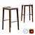 Sleek Chrome Barstool with Maple Solids 3D model small image 1