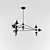 Industrial Loft Modern Chandelier 3D model small image 2