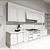 Luxury Kitchen: Avana Pearl & Satin Nickel 3D model small image 3