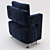 Triana Butaca 2: Stylish Metal Armchair for Home & Office 3D model small image 2