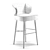 Luxurious Tippi Bar Chair: Velvet Beauty 3D model small image 3