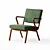 Title: Vintage Designer Armchair 3D model small image 1