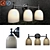 Elegant Mercer Triple Sconce 3D model small image 1