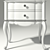 Sanctuary Pearl Leg Nightstand - Elegant Bedroom Furniture 3D model small image 3