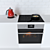 Modern Kitchen Set: Oven, Cooktop, Kettle 3D model small image 1