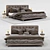 Elegant Flou Doze Bed 3D model small image 1