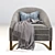 Jean Louis Deniot Gabbro Lounge Chair 3D model small image 2