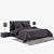 Elegant Bedroom Set with Wayfair Bed, Wynn Sectional, Firuzabad Rug, and Wayfair Lamp 3D model small image 1