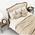 Romantic French Linen Bed 3D model small image 2