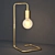 Elegant Brass Elis Table Lamp 3D model small image 1