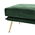 EICHHOLTZ Tahoe Bench: Roche Velvet Brass Legs 3D model small image 3