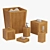 Bamboo Bliss 6-Piece Bath Set 3D model small image 2