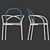 Unopiu Les Archs Tubular Dining Chair: Stylish and Versatile 3D model small image 2