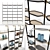 Modern Modular Bookshelf: Baxter LIBELLE 3D model small image 2