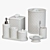 Elegant Ivory Bath Accessories Set 3D model small image 2