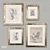 Rustic Nailhead Gallery Frames - Antique Brass & Zinc - Vintage Style 3D model small image 2