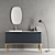 Elegant Ash Vanity Unit - Suite 3D model small image 1