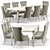 Hayley Hollywood Dining Set: Table & Chairs 3D model small image 1