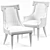 Hayley Hollywood Dining Set: Table & Chairs 3D model small image 3