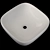 Elegant White Porcelain Wash Basin 3D model small image 2