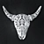 Buffalo 3D Skull Carving 3D model small image 1