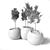 Contemporary Modular Round Concrete Planter 3D model small image 3
