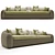 Elegant & Chic Manutti Kobo Sofa 3D model small image 1