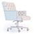 Luxury Leather Tufted Armchair 3D model small image 3