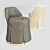 Elegant Margo Vanity Stool 3D model small image 1