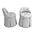 Elegant Margo Vanity Stool 3D model small image 3
