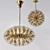 Gold Plated Blowball Sputnik Chandelier 3D model small image 1