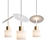 Elegant Trio Ceiling Lights 3D model small image 1