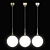 81303x Globo Lightstar Pendant - Bronze/Gold/Champagne 3D model small image 2