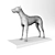 Title: Sleek Metal Dog Sculpture 3D model small image 3