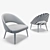 Elegant Sinatra Lounge Armchair 3D model small image 2