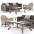 Modern Ice Breaker Sofa Set 3D model small image 1