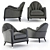 Modern Ice Breaker Sofa Set 3D model small image 3