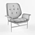 Retro Kangaroo Chair: George Nelson Design 3D model small image 2