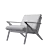 Title: Crate & Barrel Wood Frame Chair 3D model small image 2