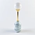 Elegant Brass and Marble Table Lamp 3D model small image 1