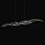 Sleek Silver LED Linear Suspension 3D model small image 1