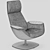 Coalesse Massaud Lounge Chair and Ottoman 3D model small image 3