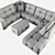 MasterMebel Spilberg - Elegant Turbosmooth Sofa 3D model small image 3