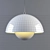 Elegant Matte White Chandelier 3D model small image 3